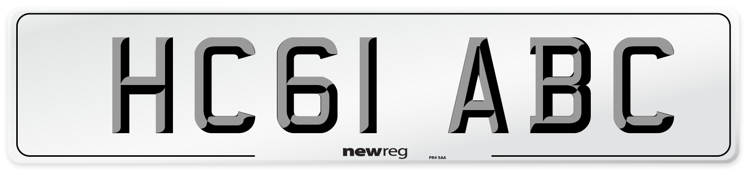 HC61 ABC Number Plate from New Reg